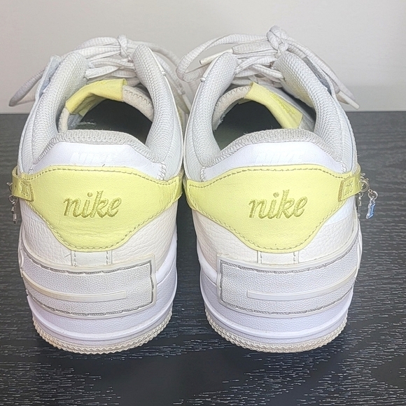 Women's Nike Air Force One Shadow, Pale Ivory Light Zitron, Size 10 - Picture 4 of 6